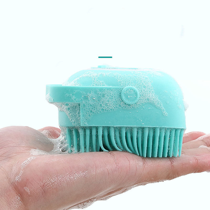 Brosse de massage et de bain en silicone pour animaux de compagnie