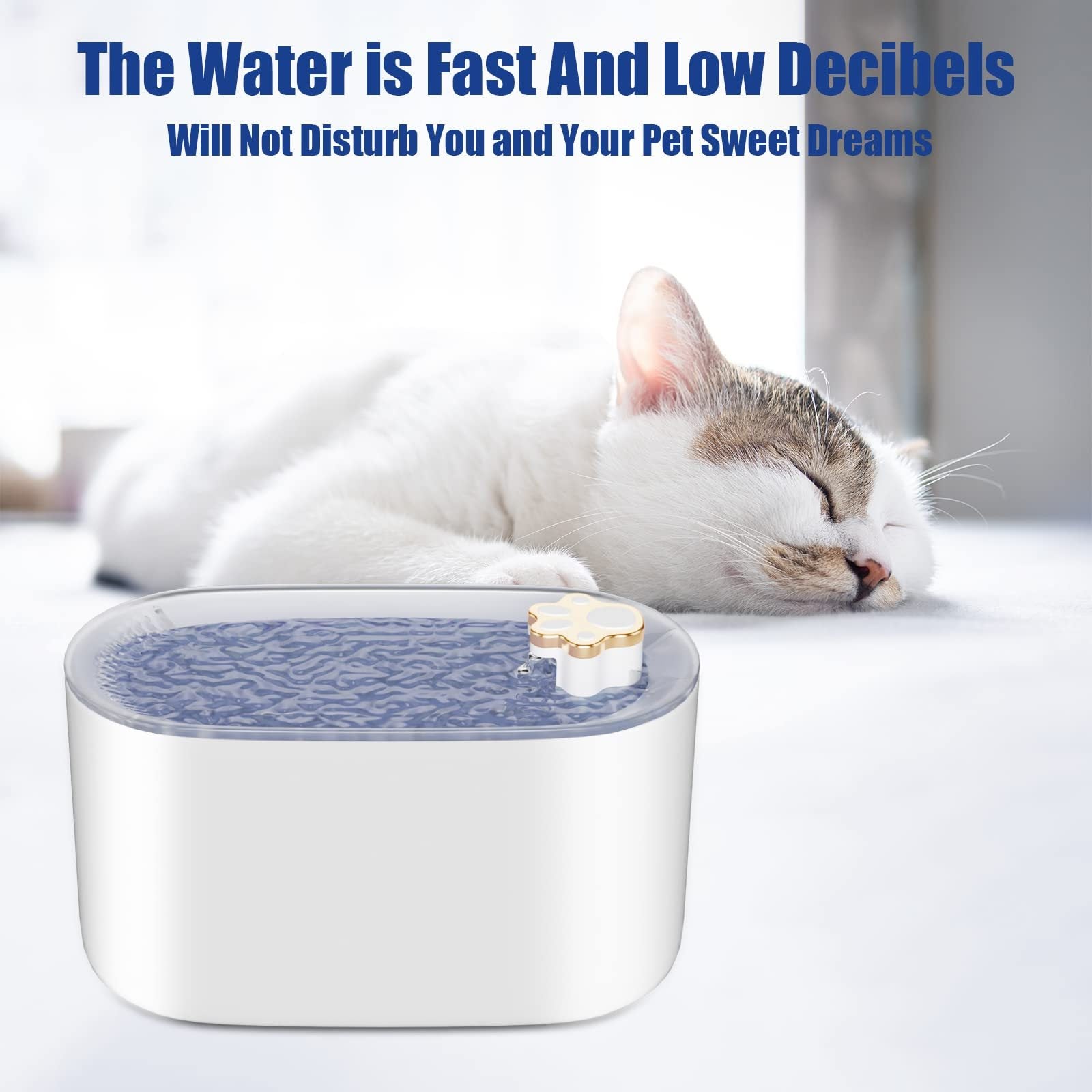 3L Automatic Pet Water Fountain for Cats and Dogs – Ultra-Quiet Dispenser with Filter and LED Light