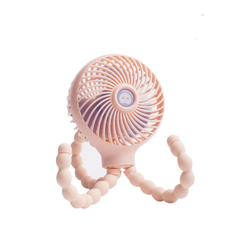 Mini-ventilateur pliable Octopus – Ventilateur portable USB rechargeable pour poussette, lit et plus