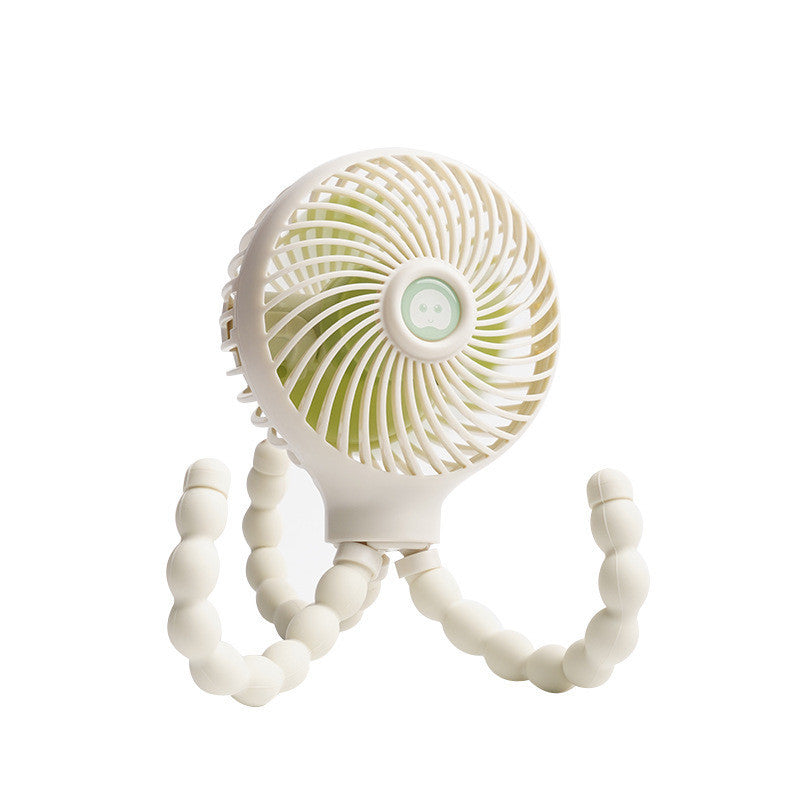 Mini-ventilateur pliable Octopus – Ventilateur portable USB rechargeable pour poussette, lit et plus
