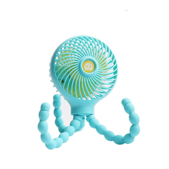 Mini-ventilateur pliable Octopus – Ventilateur portable USB rechargeable pour poussette, lit et plus