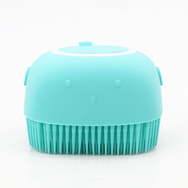 Brosse de massage et de bain en silicone pour animaux de compagnie