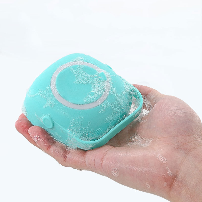 Brosse de massage et de bain en silicone pour animaux de compagnie