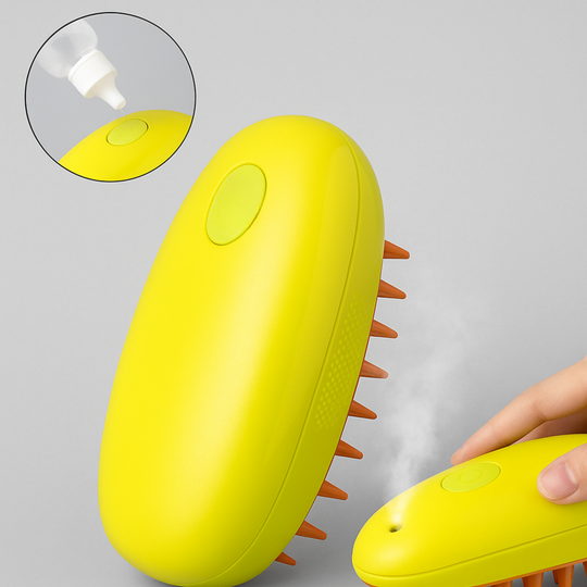 Brosse Vapeur pour Animaux 3 en 1 - Massage, Soin & Toilettage pour Chiens et Chats