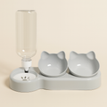 Bols 3 en 1 pour Animaux – Gamelle Inclinée avec Distributeur d’Eau par Gravité, Protection du Cou pour Chats et Chiens - Mino Paws