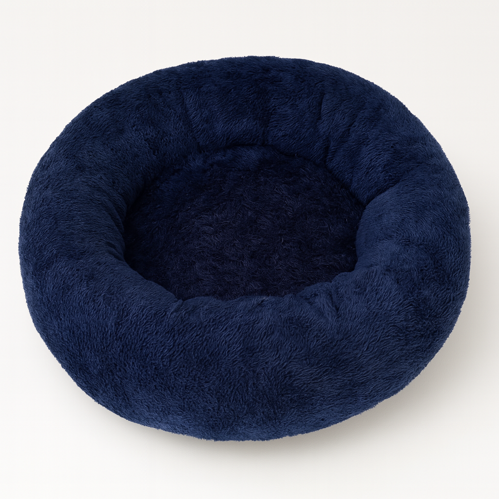 Lit Rond en Peluche Lavable pour Animaux – Nid Douillet pour Chats et Chiens avec Poignées Pratiques - Mino Paws