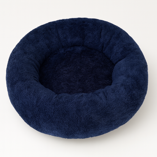 Lit Rond en Peluche Lavable pour Animaux – Nid Douillet pour Chats et Chiens avec Poignées Pratiques - Mino Paws