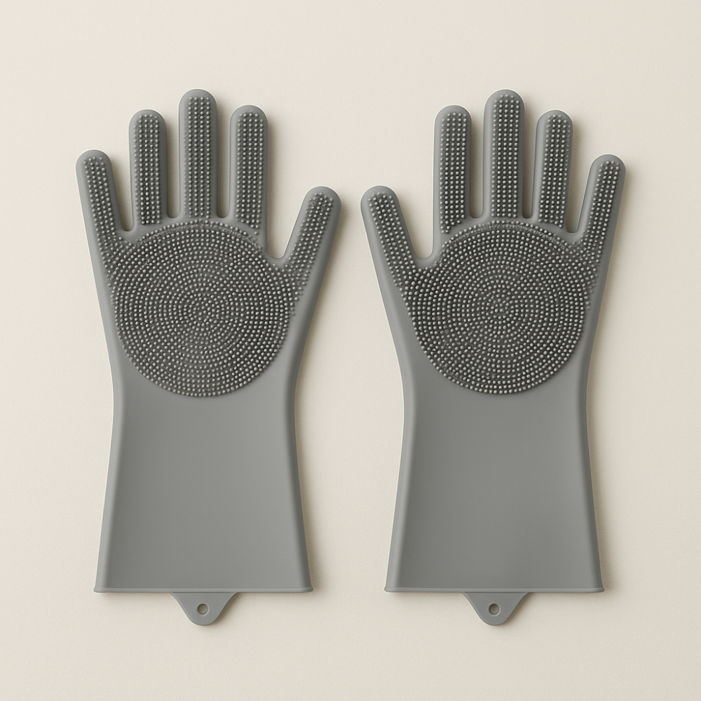 Magic Silicone Grooming Gloves for Pets - Dog and Cat Grooming and Shampoo Brush