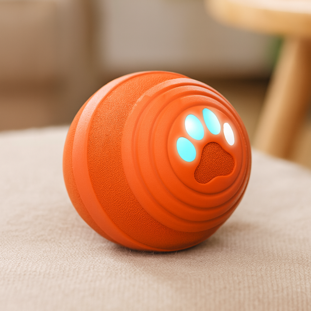 Automatic Interactive Ball for Dogs - Bouncing LED Luminous Toy for Small and Medium Dogs
