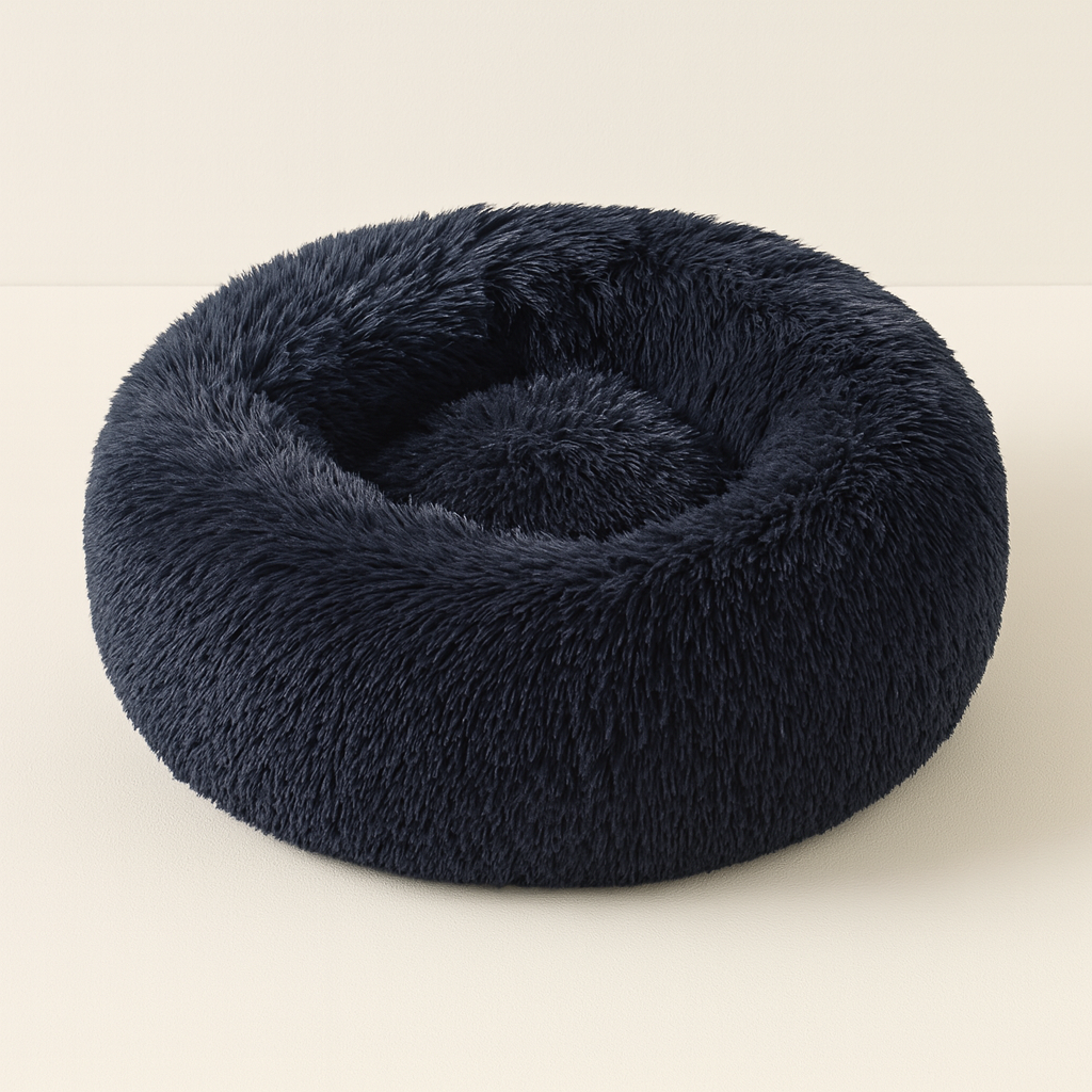 Lit Rond en Peluche Lavable pour Animaux – Nid Douillet pour Chats et Chiens avec Poignées Pratiques - Mino Paws
