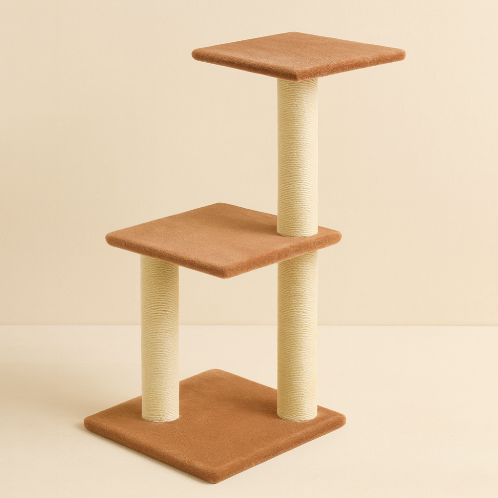 Multi-Level Cat Tree 80 cm – Stable Scratching Posts and Platforms for 1 to 2 Indoor Cats
