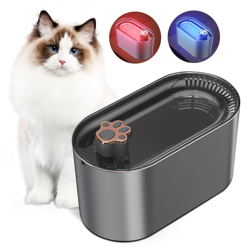 3L Automatic Pet Water Fountain for Cats and Dogs – Ultra-Quiet Dispenser with Filter and LED Light